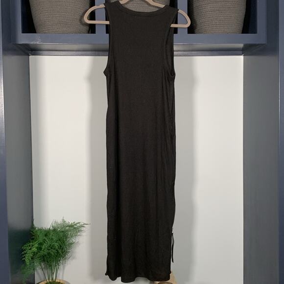 Rag & Bone The Knit Rib Zip Midi Dress Black Size M - Picture 13 of 13